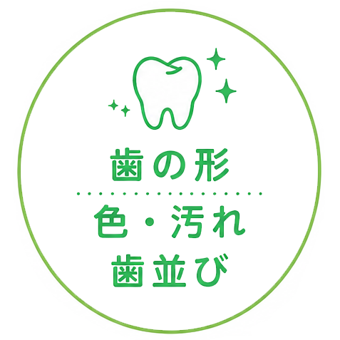 歯の形・色・汚れ・歯並び